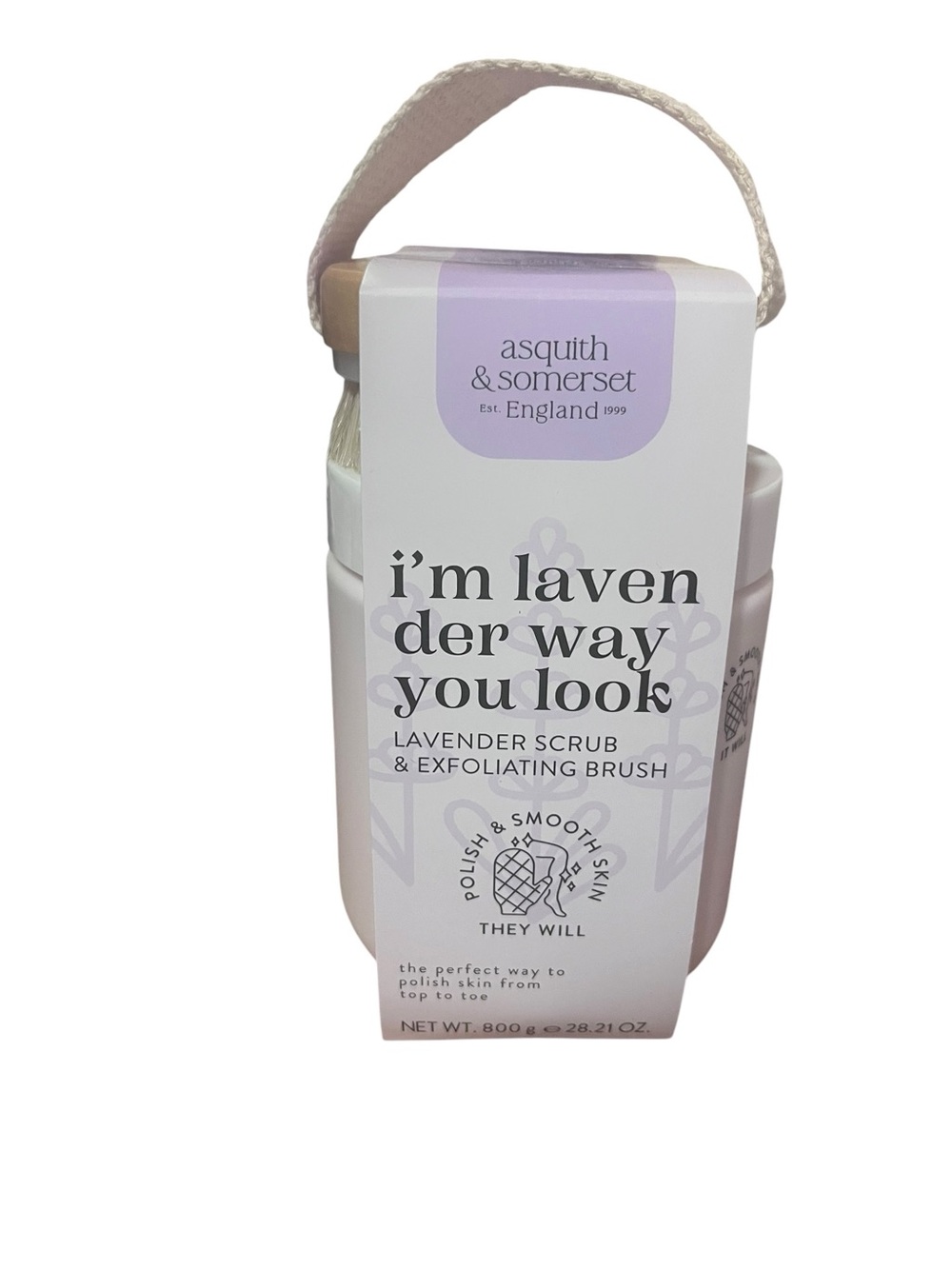 Asquith & Somerset Lavender Body Scrub & Exfoliating Brush Set – NEW